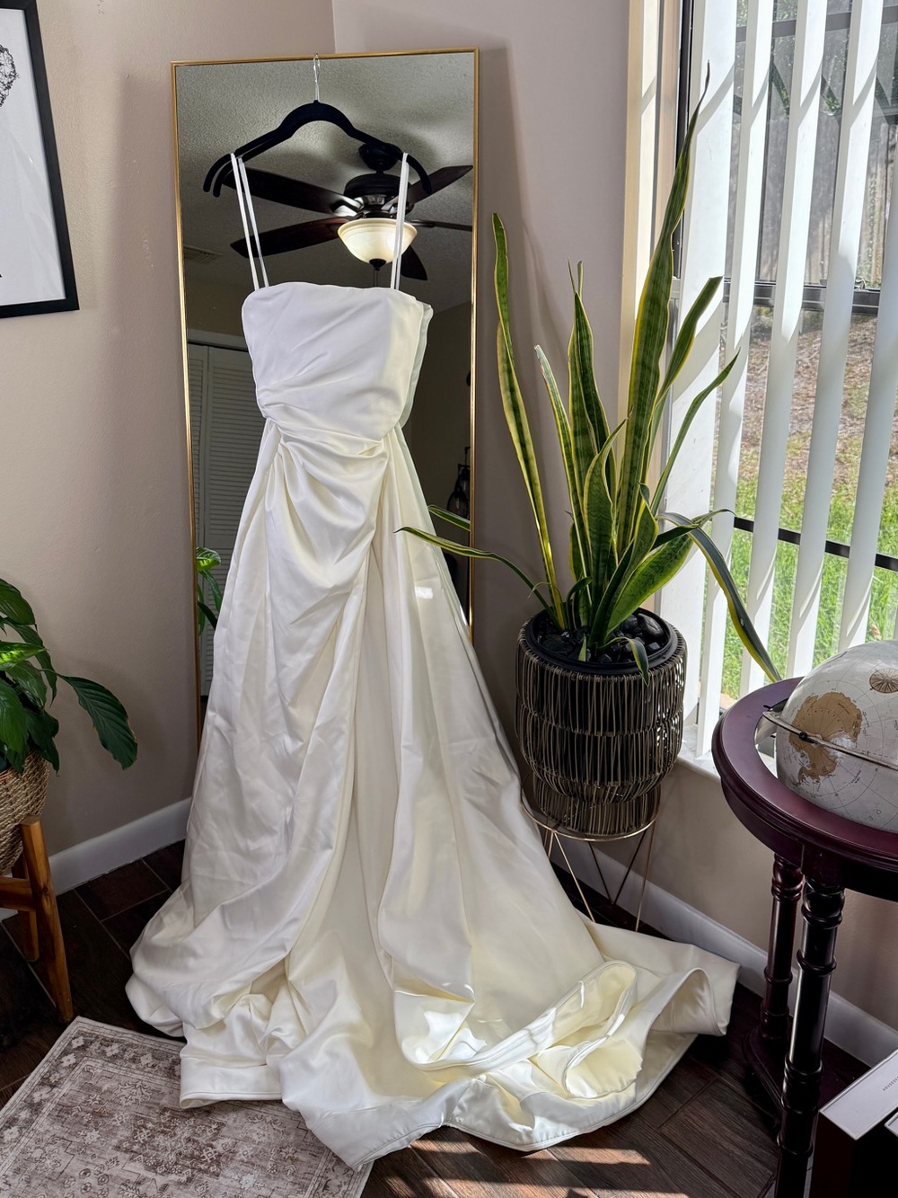 House of CB SABRINA Ivory Satin Strapless Bridal Gown NWT - Picture 14 of 16